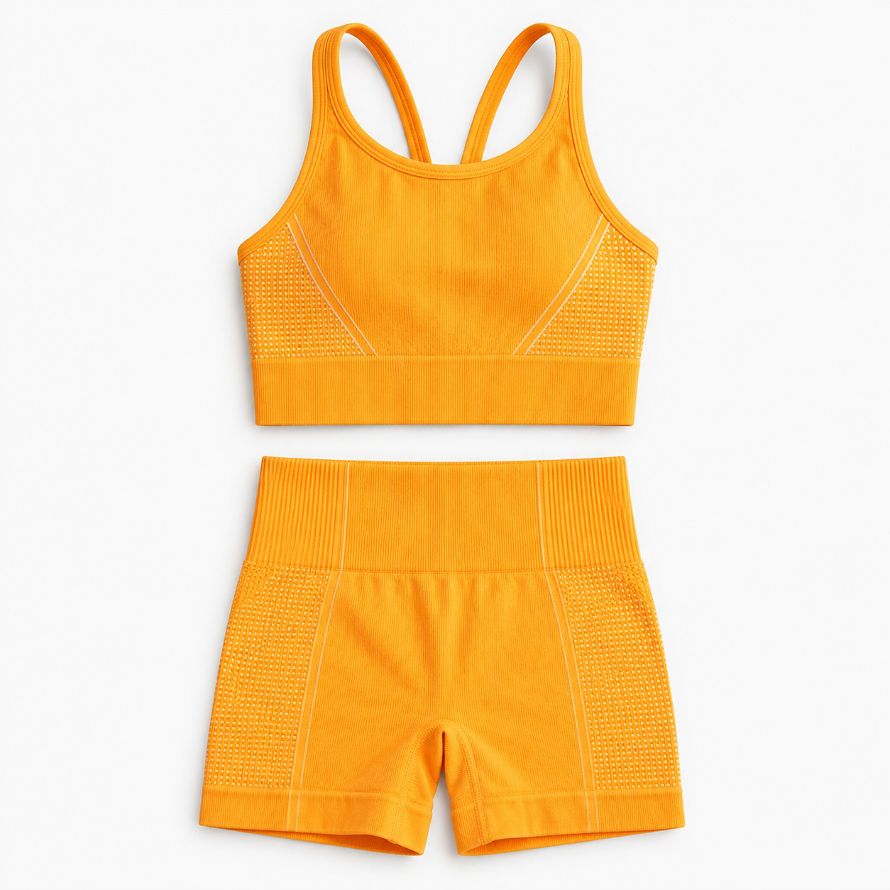 Quick-drying Running Sports Women's Beauty Back Bra Seamless High-elastic Shorts Two-piece Fitness Suit