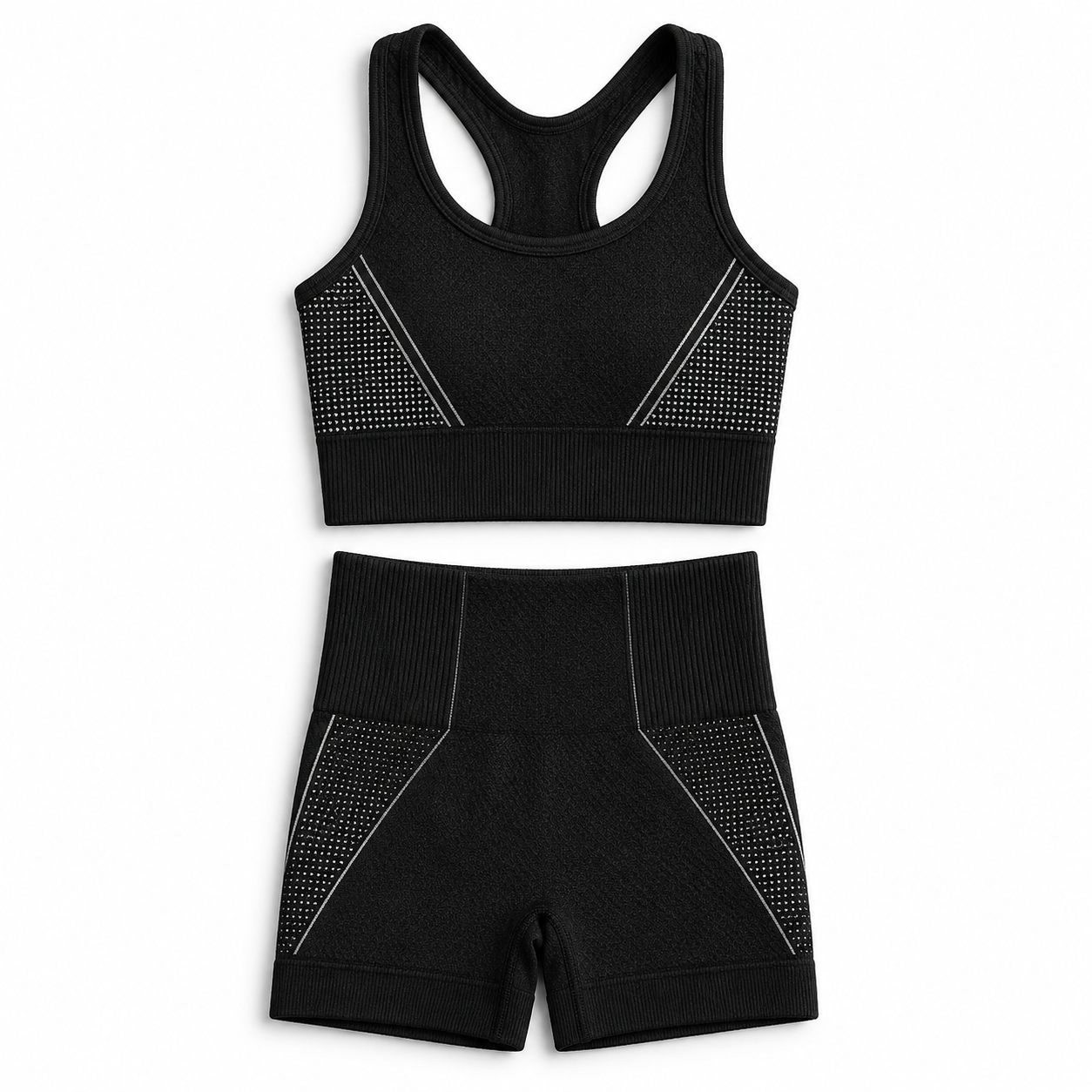 Quick-drying Running Sports Women's Beauty Back Bra Seamless High-elastic Shorts Two-piece Fitness Suit