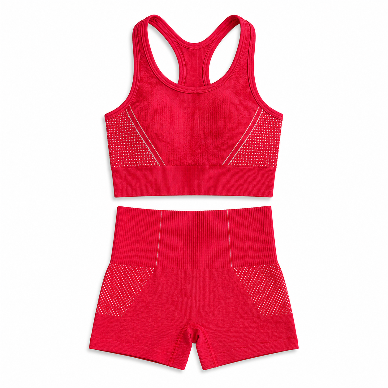Quick-drying Running Sports Women's Beauty Back Bra Seamless High-elastic Shorts Two-piece Fitness Suit