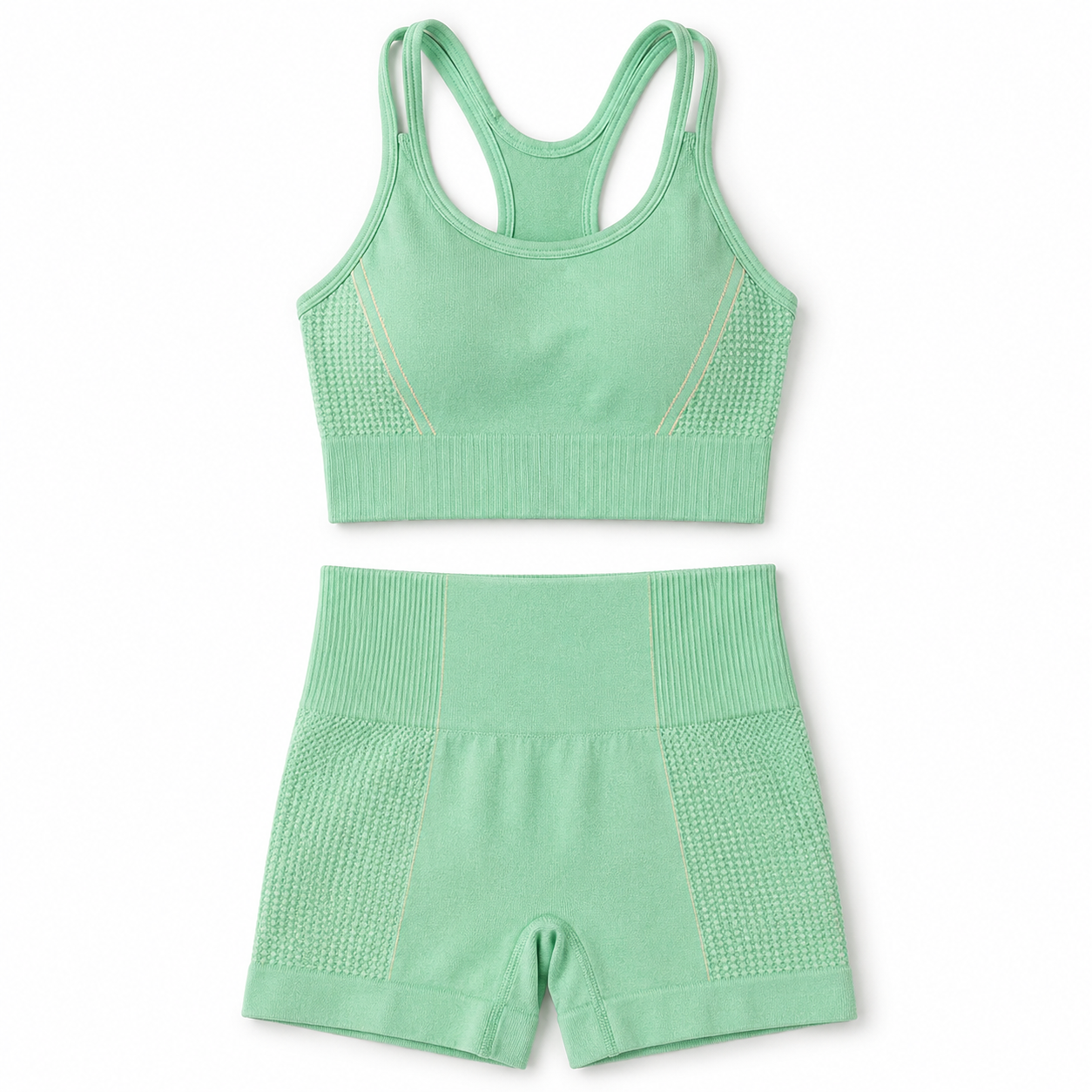 Quick-drying Running Sports Women's Beauty Back Bra Seamless High-elastic Shorts Two-piece Fitness Suit